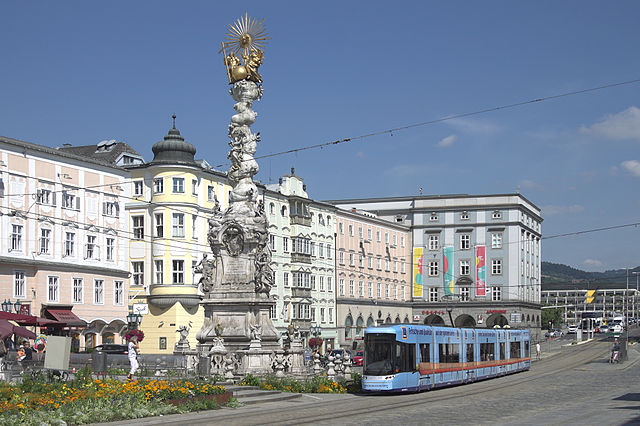 Hauptplatz or Market Square in Linz, Austria
