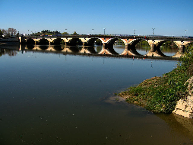 Dordogne River in Libourne, France