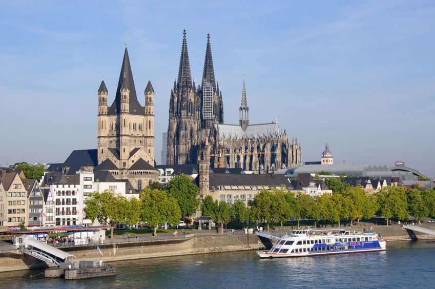 Cologne Germany from Rhine River