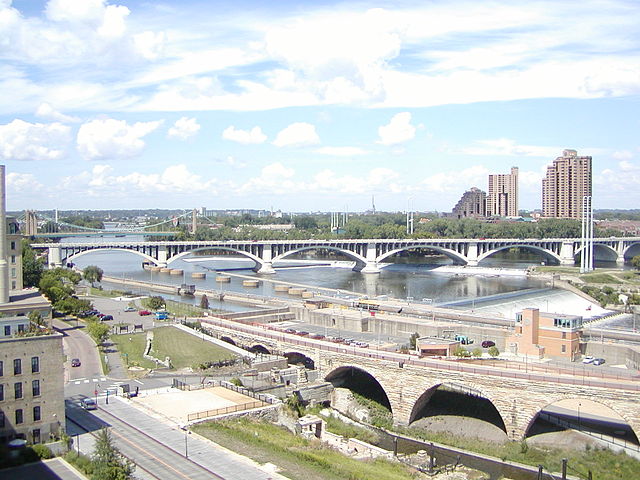 Mississippi River in Minneapolis Minnesota