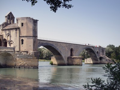 Rhone River in Avignon, France