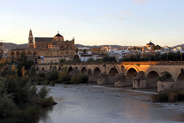 Roman Bridge Across the Guadalquivir River in Cordoba, Spain