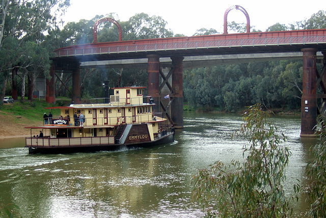 Paddlesteamer on the Murray River in Echuca, Australia