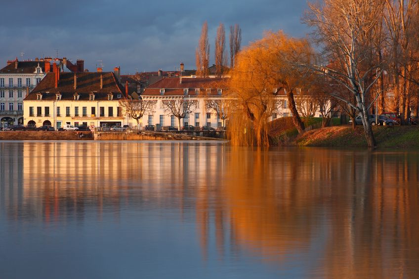 Chalon-sur-Saone, France on the Saone River