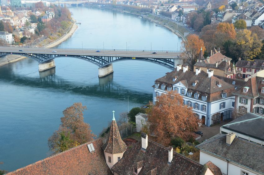 Rhine River in Basel, Switzerland